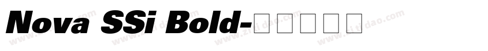Nova SSi Bold字体转换